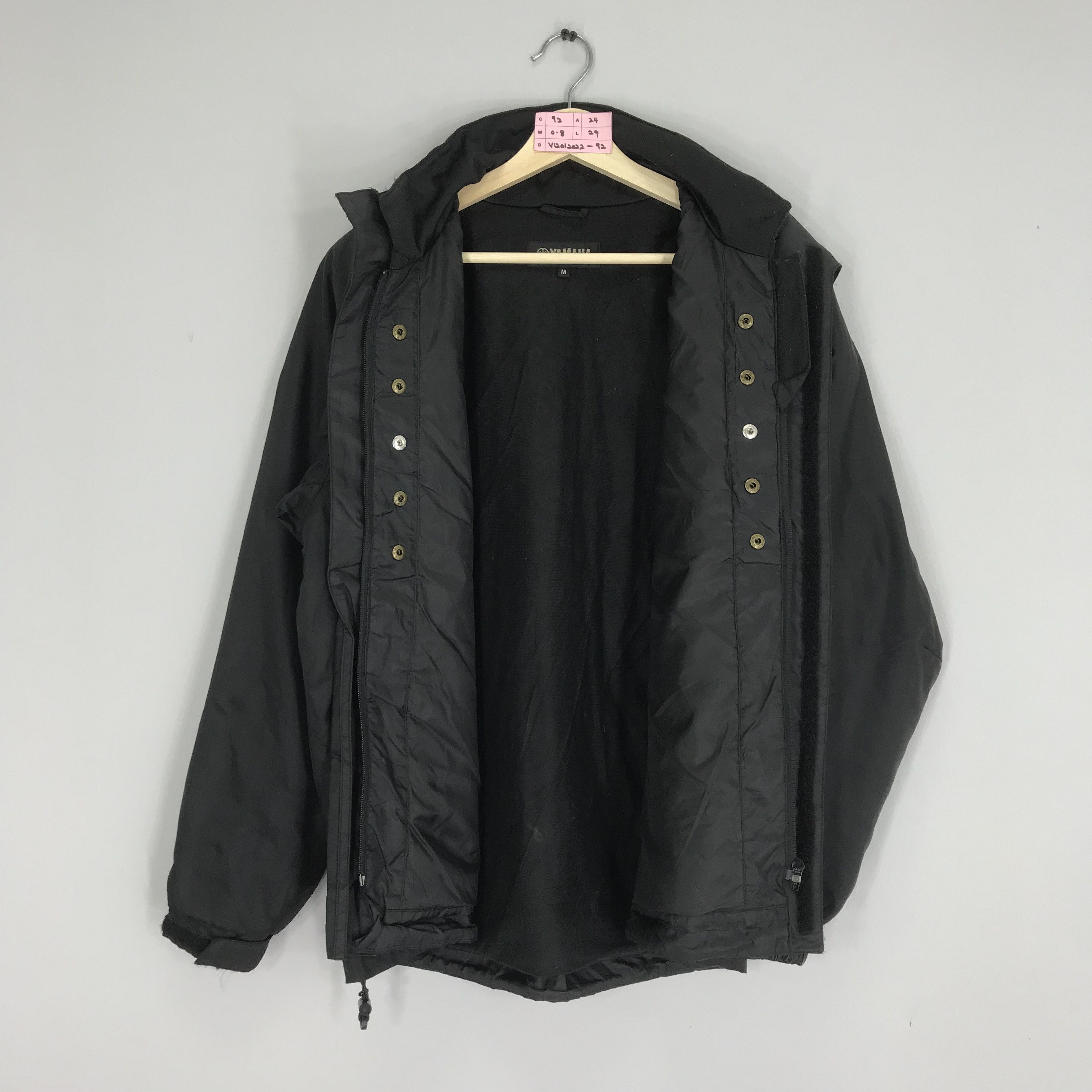 Yamaha 90s YAMAHA Black Motorcycle Bomber Jacket Zipper Size US M / EU 48-50 / 2 - 2 Thumbnail
