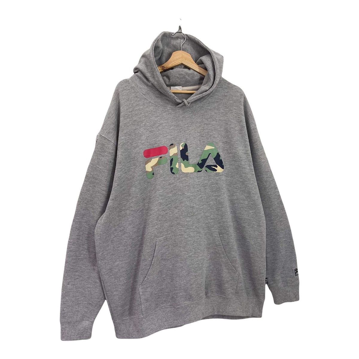 Fila Fila Camo Logo Big Logo Pullover Hoodies Size XL Size US XL / EU 56 / 4 - 2 Thumbnail