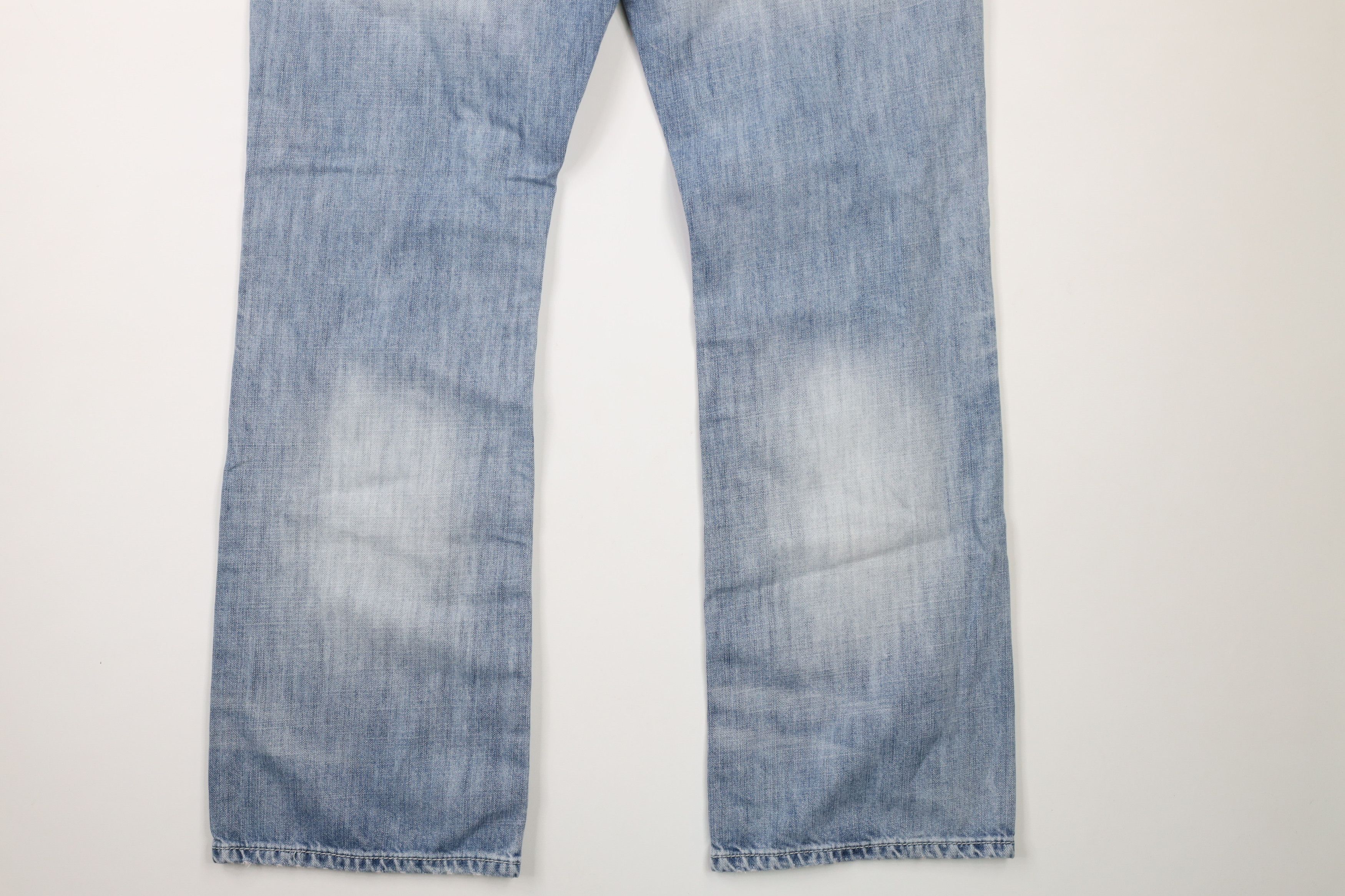 Affliction × Vintage Affliction Cooper Thick Stitch MMA Wide Leg Denim Jeans Blue Size US 38 / EU 54 - 10 Thumbnail