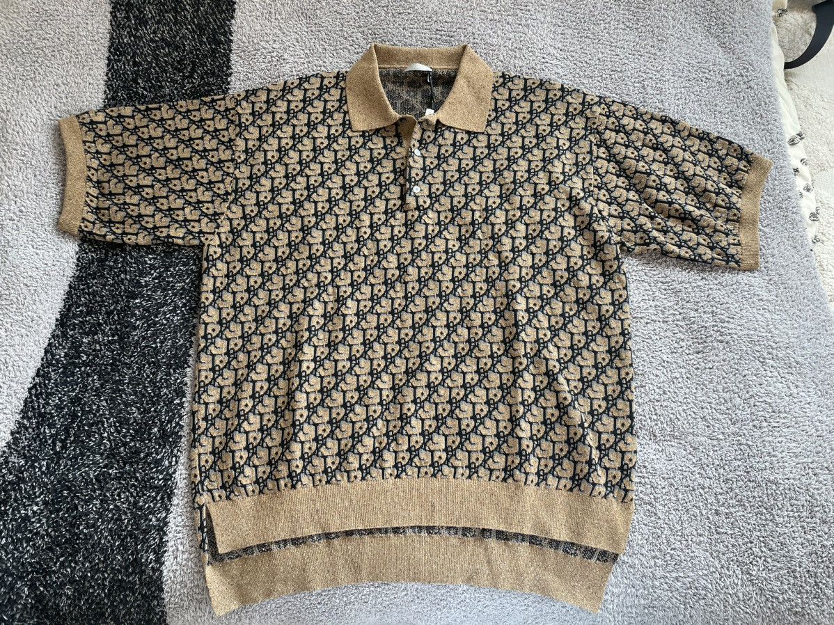 Dior x CACTUS JACK Oversized Polo Shirt Beige/Black Men's - SS22 - US