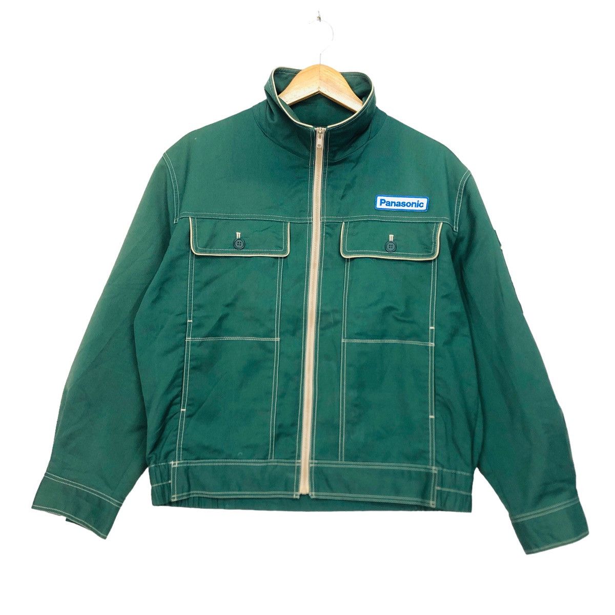 Vintage Vtg PANASONIC Zip Up Jacket Workwear Size US L / EU 52-54 / 3 - 1 Thumbnail