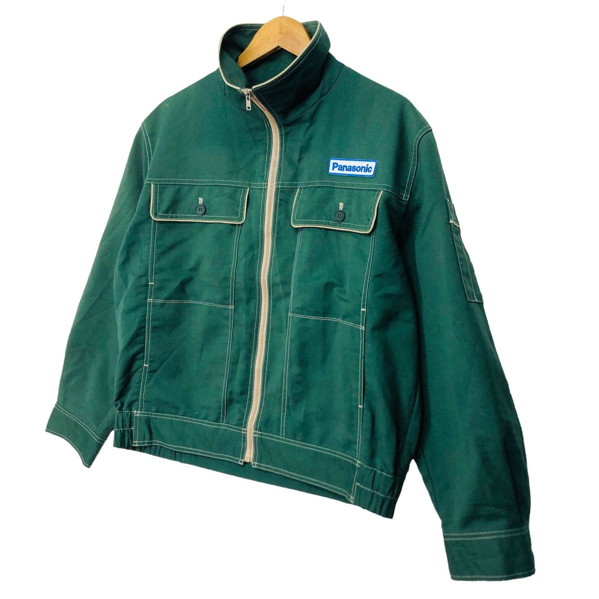 Vintage Vtg PANASONIC Zip Up Jacket Workwear Size US L / EU 52-54 / 3 - 4 Thumbnail