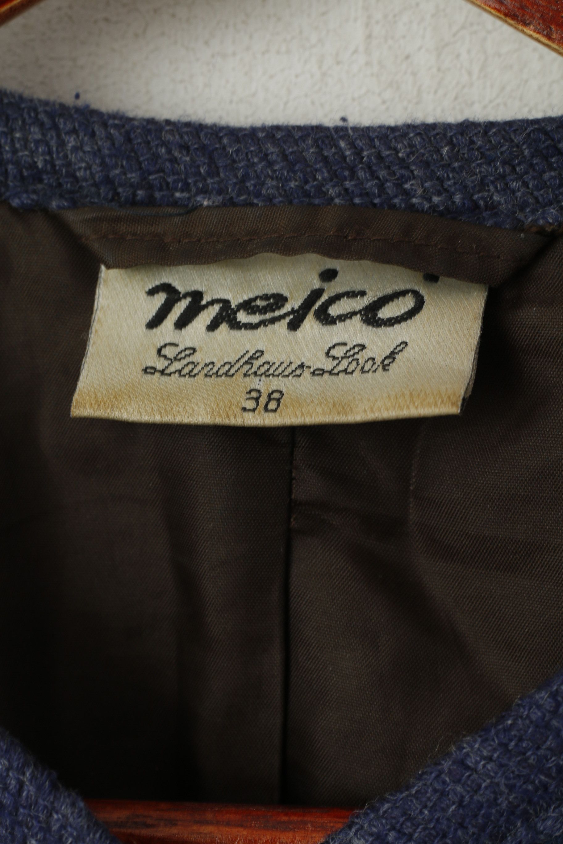 Vintage Meico Women 12 38 M Blazer Brown Wool Vintage 0029 Size M / US 6-8 / IT 42-44 - 4 Thumbnail