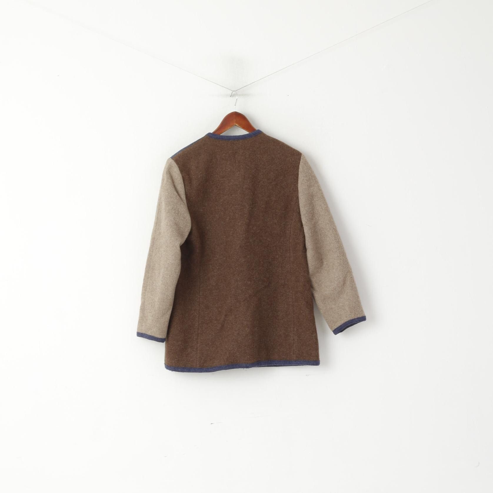 Vintage Meico Women 12 38 M Blazer Brown Wool Vintage 0029 Size M / US 6-8 / IT 42-44 - 7 Thumbnail