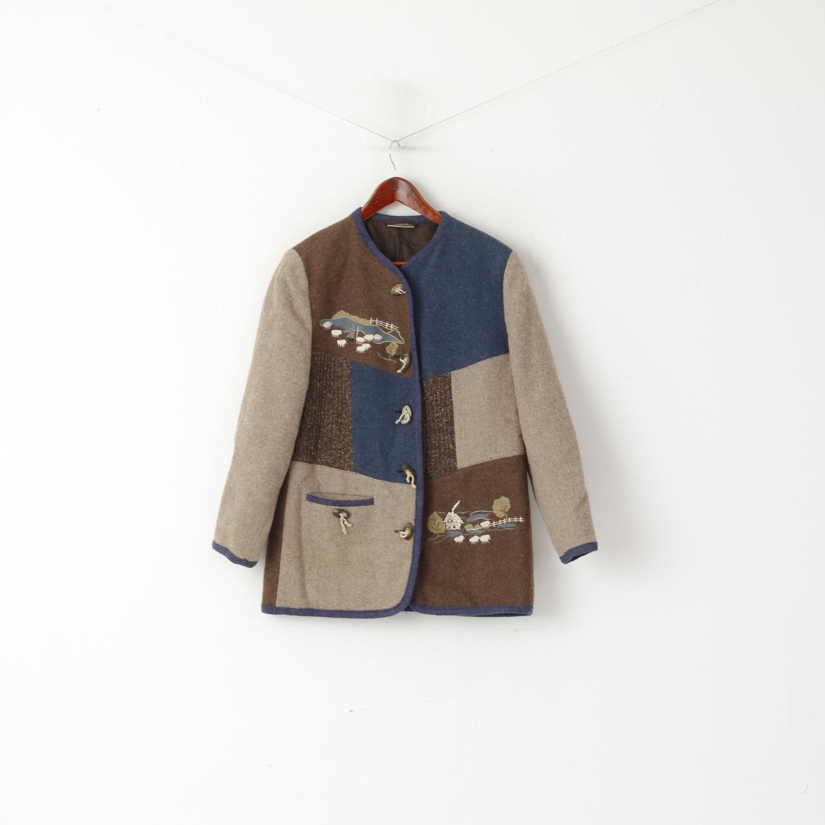 Vintage Meico Women 12 38 M Blazer Brown Wool Vintage 0029 Size M / US 6-8 / IT 42-44 - 1 Thumbnail