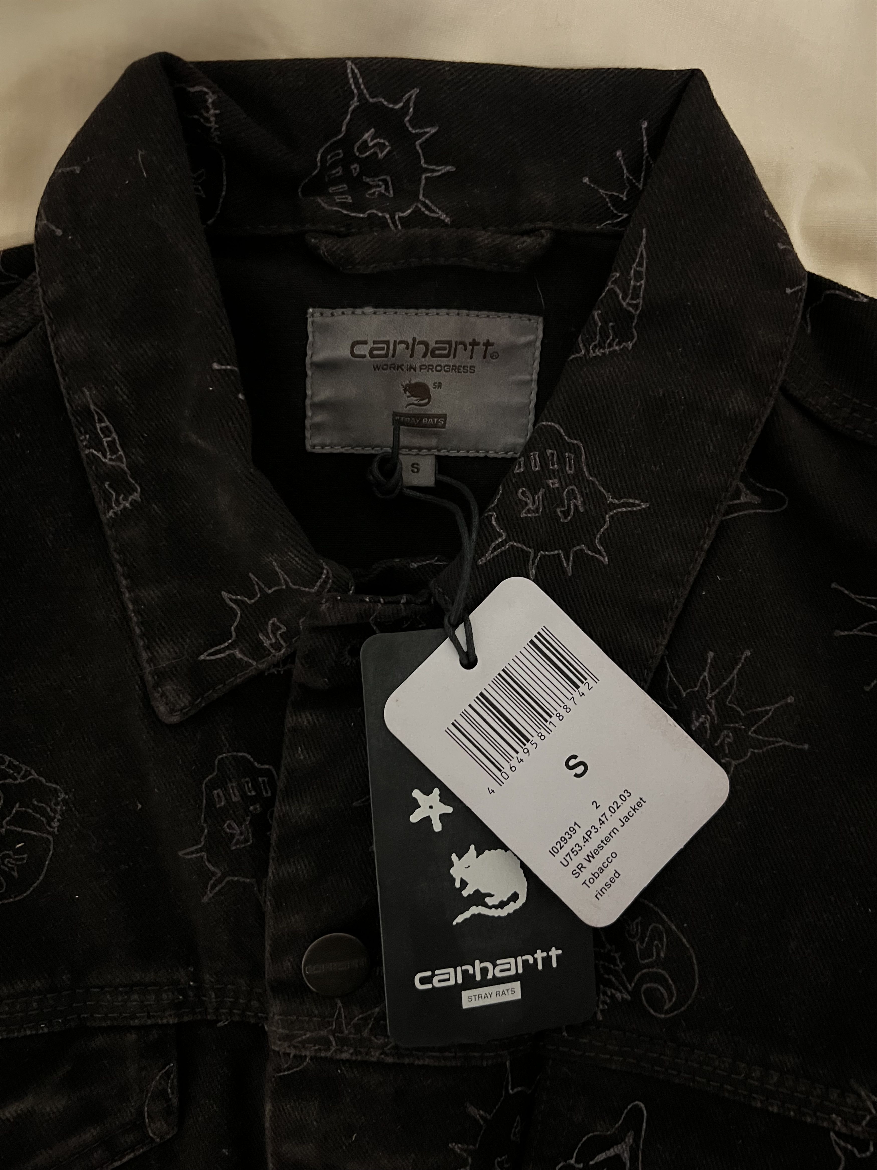Carhartt Wip × Stray Rats 💚 Stray Rats x Carhartt WIP Denim Jacket Tobacco Brown NEW Size US S / EU 44-46 / 1 - 8 Thumbnail