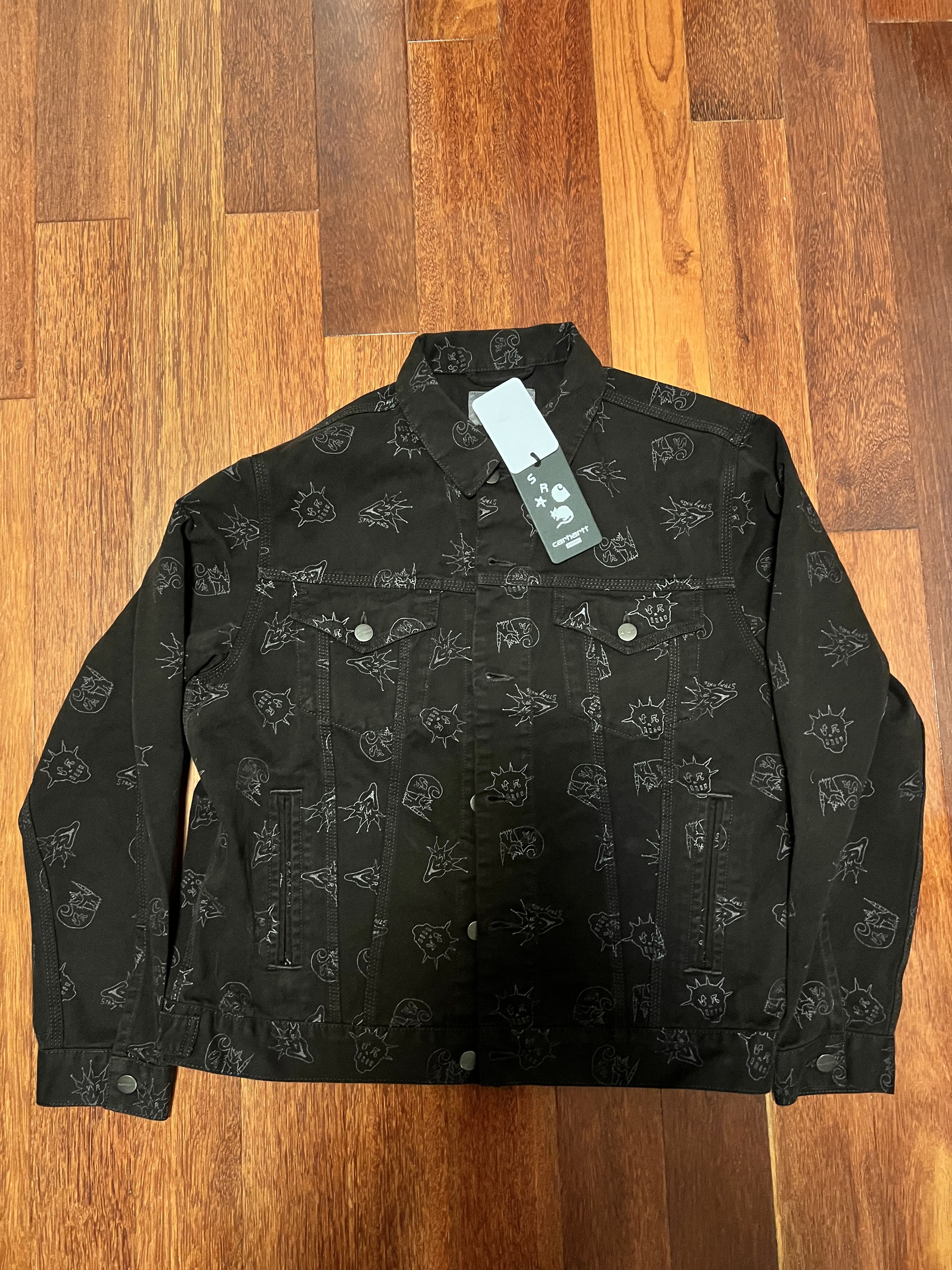 Carhartt Wip × Stray Rats 💚 Stray Rats x Carhartt WIP Denim Jacket Tobacco Brown NEW Size US S / EU 44-46 / 1 - 5 Thumbnail