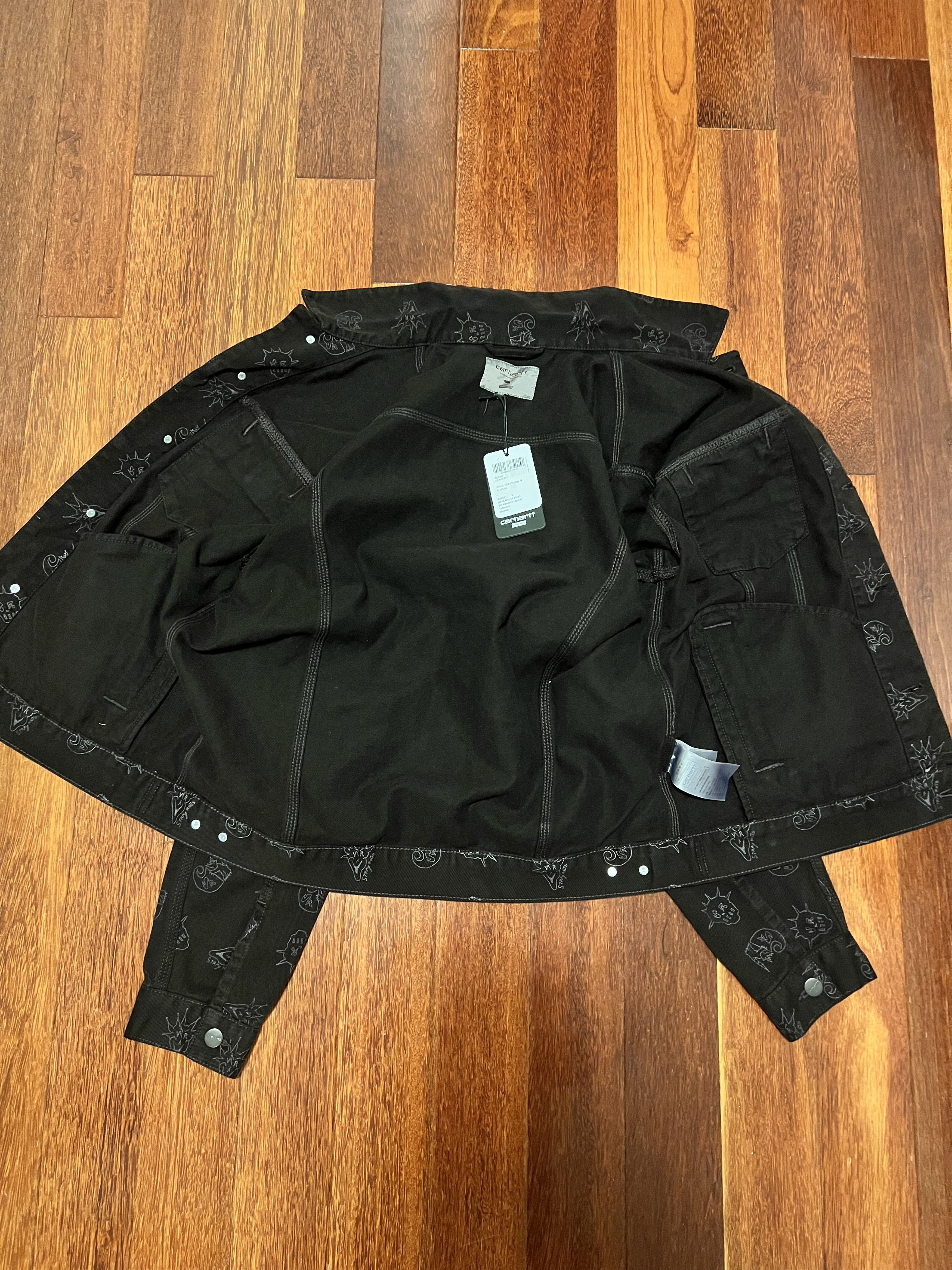 Carhartt Wip × Stray Rats 💚 Stray Rats x Carhartt WIP Denim Jacket Tobacco Brown NEW Size US S / EU 44-46 / 1 - 7 Thumbnail