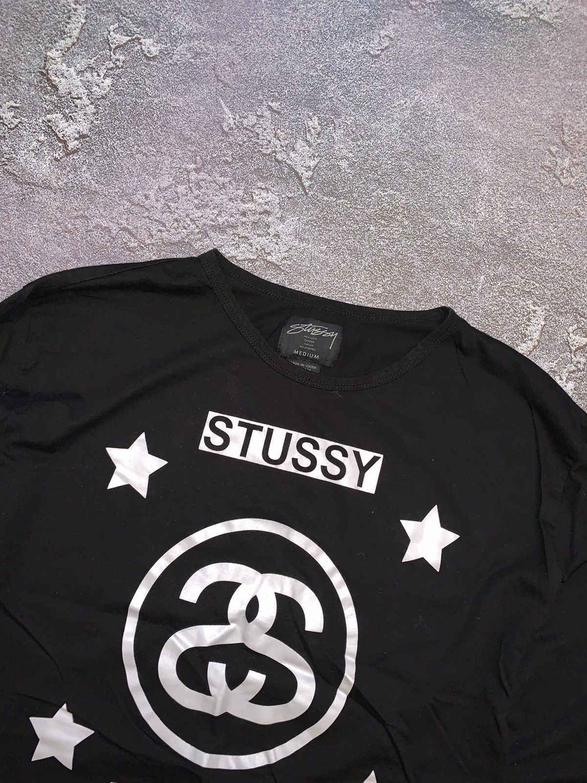 Stussy big logo wmns M long sleeve sweatshirt sweater y2k