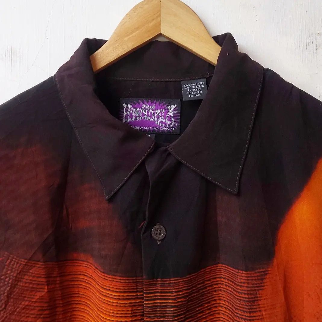 Band Tees × Jimi Hendrix × Vintage Vintage 90's Jimi Hendrix Dragonfly Button Shirt Size US XL / EU 56 / 4 - 5 Thumbnail