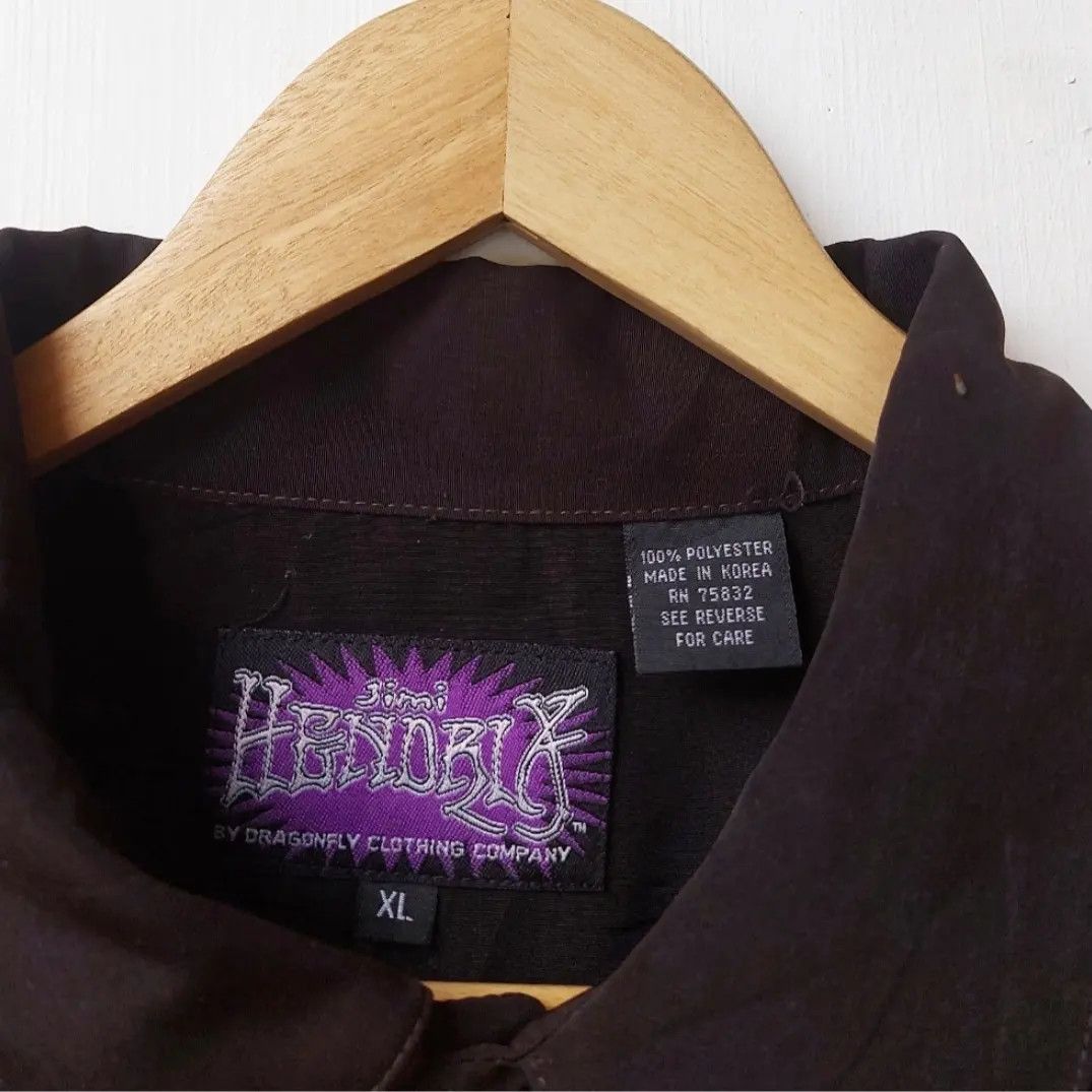 Band Tees × Jimi Hendrix × Vintage Vintage 90's Jimi Hendrix Dragonfly Button Shirt Size US XL / EU 56 / 4 - 6 Thumbnail