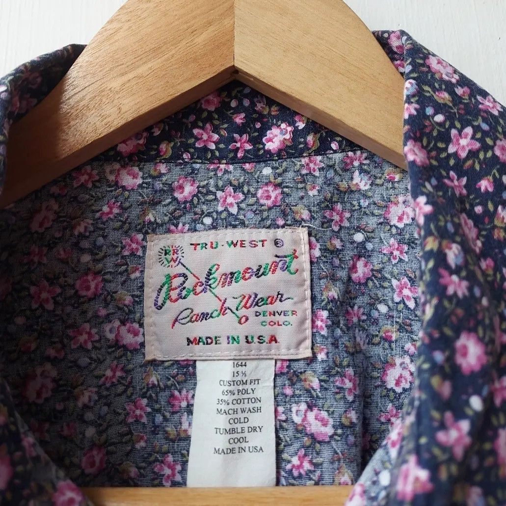 Rockmount Ranch Wear × Vintage Vintage Rockmount Floral Shirt Size US M / EU 48-50 / 2 - 4 Thumbnail