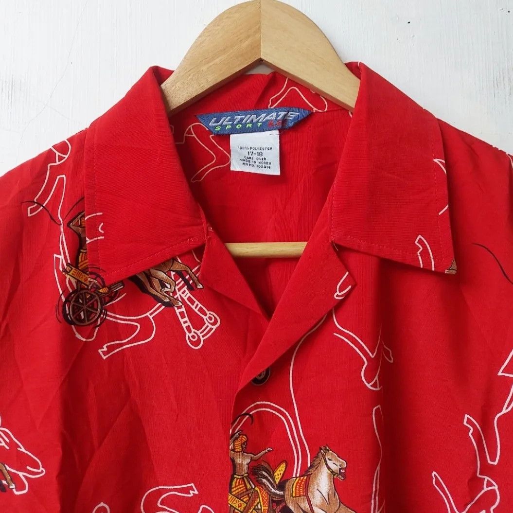 Vintage Vintage 90's Ultimate Sport RGC Hawaiian Shirts Size US L / EU 52-54 / 3 - 3 Thumbnail