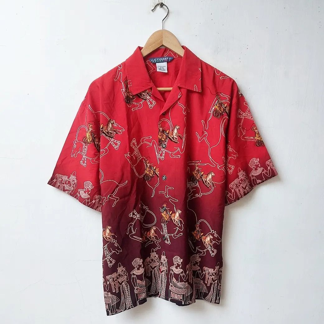Vintage Vintage 90's Ultimate Sport RGC Hawaiian Shirts Size US L / EU 52-54 / 3 - 1 Thumbnail