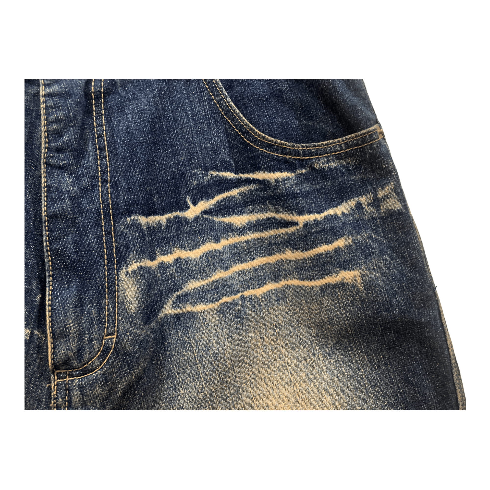 Japanese Brand Top Town Dragon Print Denim Jeans Size US 33 - 10 Thumbnail