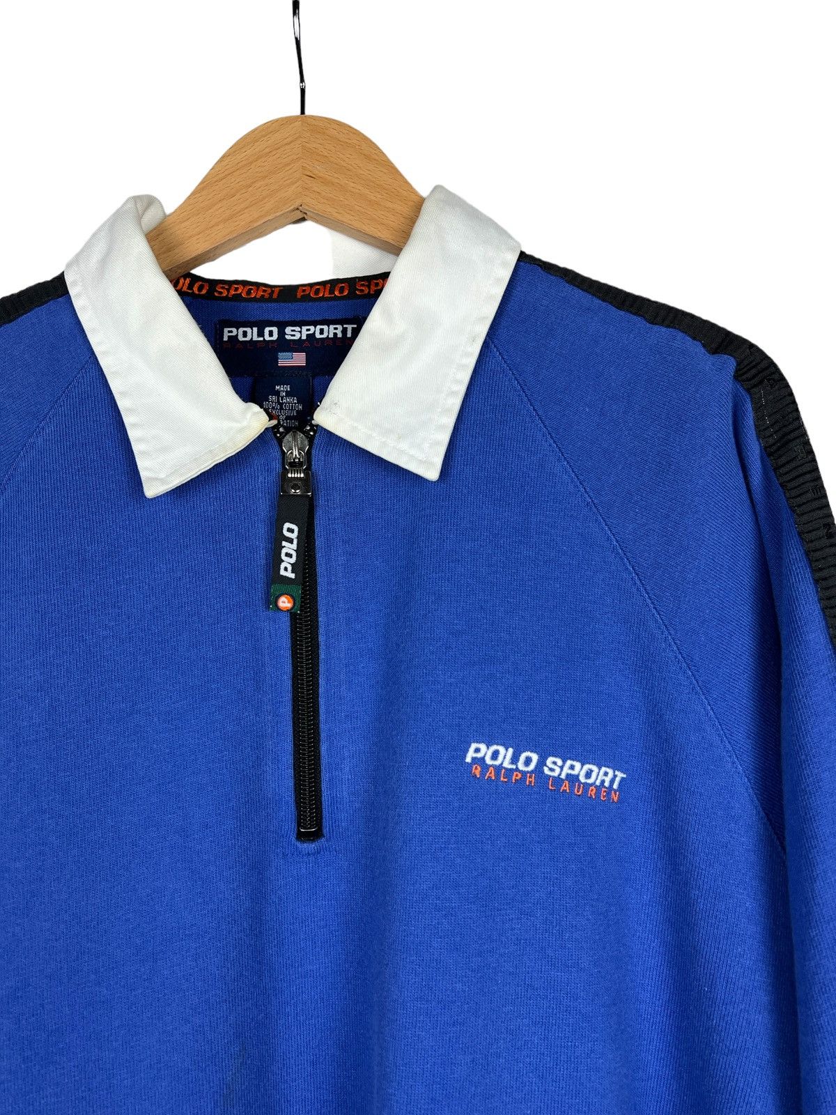 Polo Ralph Lauren Vintage Polo Sport Big Logo Zipper Polo Shirt Size US XL / EU 56 / 4 - 5 Thumbnail