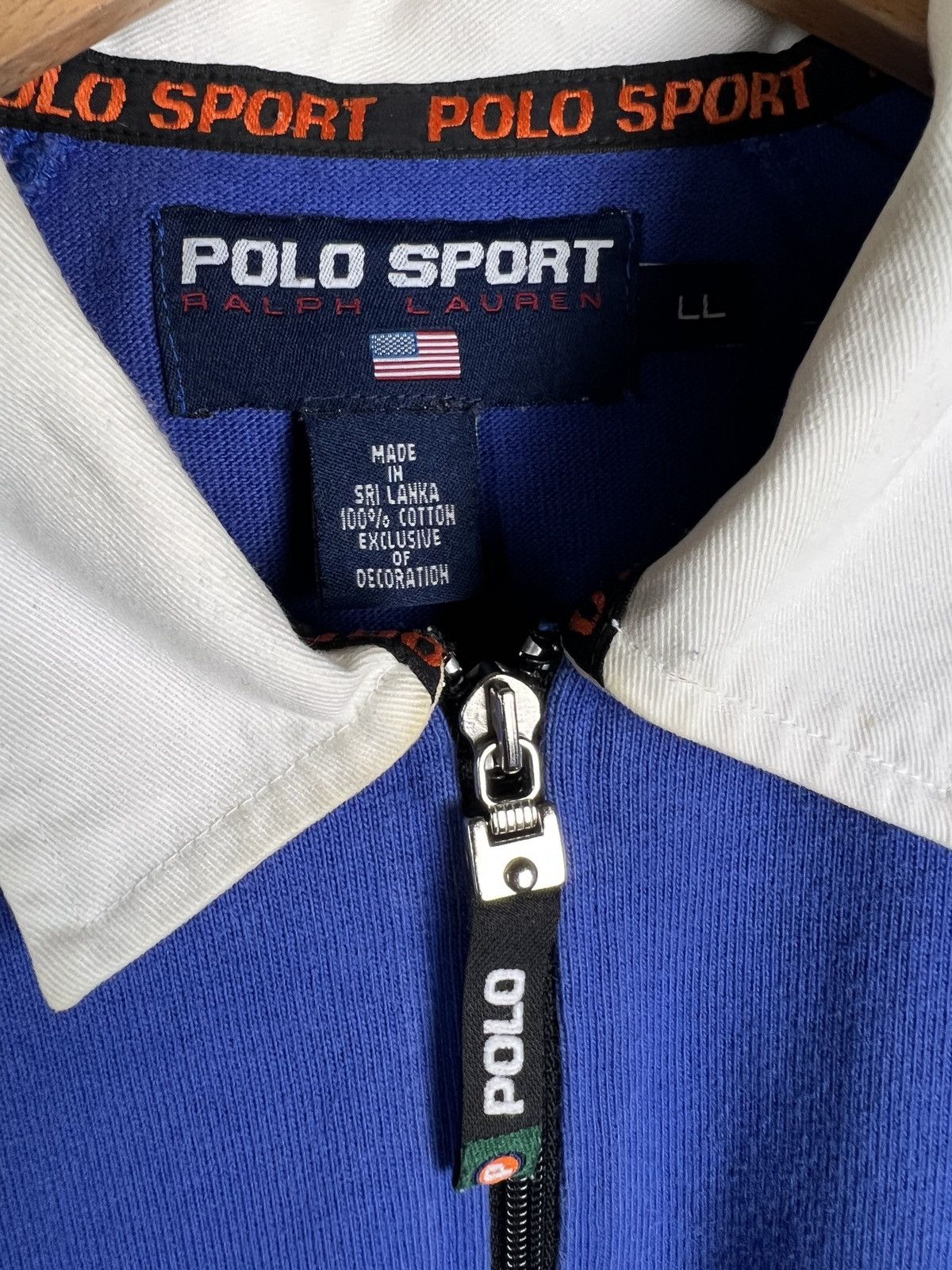 Polo Ralph Lauren Vintage Polo Sport Big Logo Zipper Polo Shirt Size US XL / EU 56 / 4 - 8 Thumbnail
