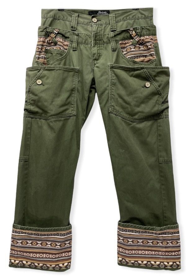 Japanese Brand DOPE🔥DOMINATE Double Waist Designer Handcrafted Japan Pants Size US 31 - 3 Thumbnail