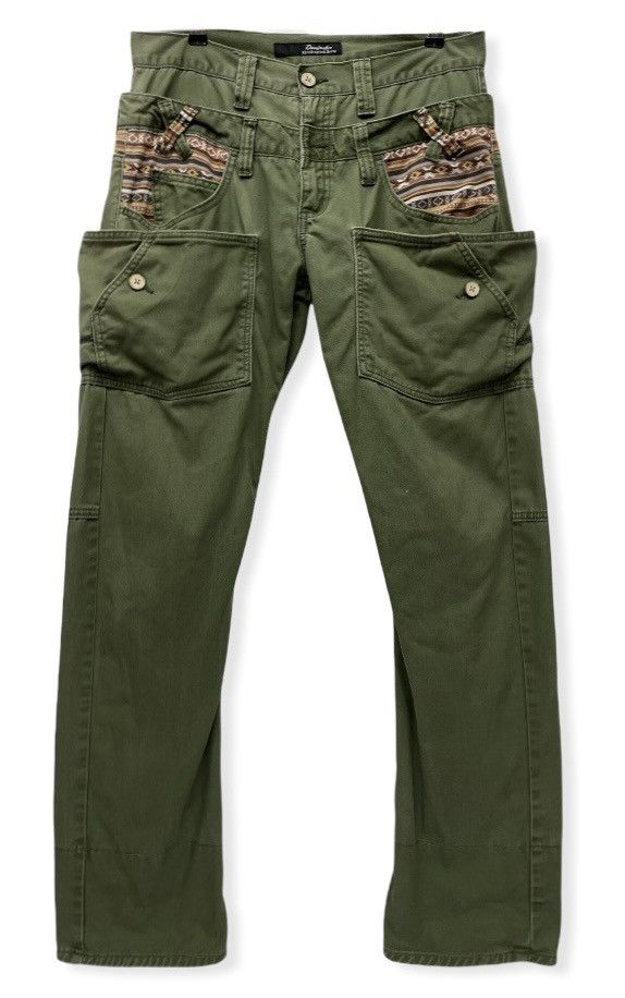 Japanese Brand DOPE🔥DOMINATE Double Waist Designer Handcrafted Japan Pants Size US 31 - 2 Thumbnail