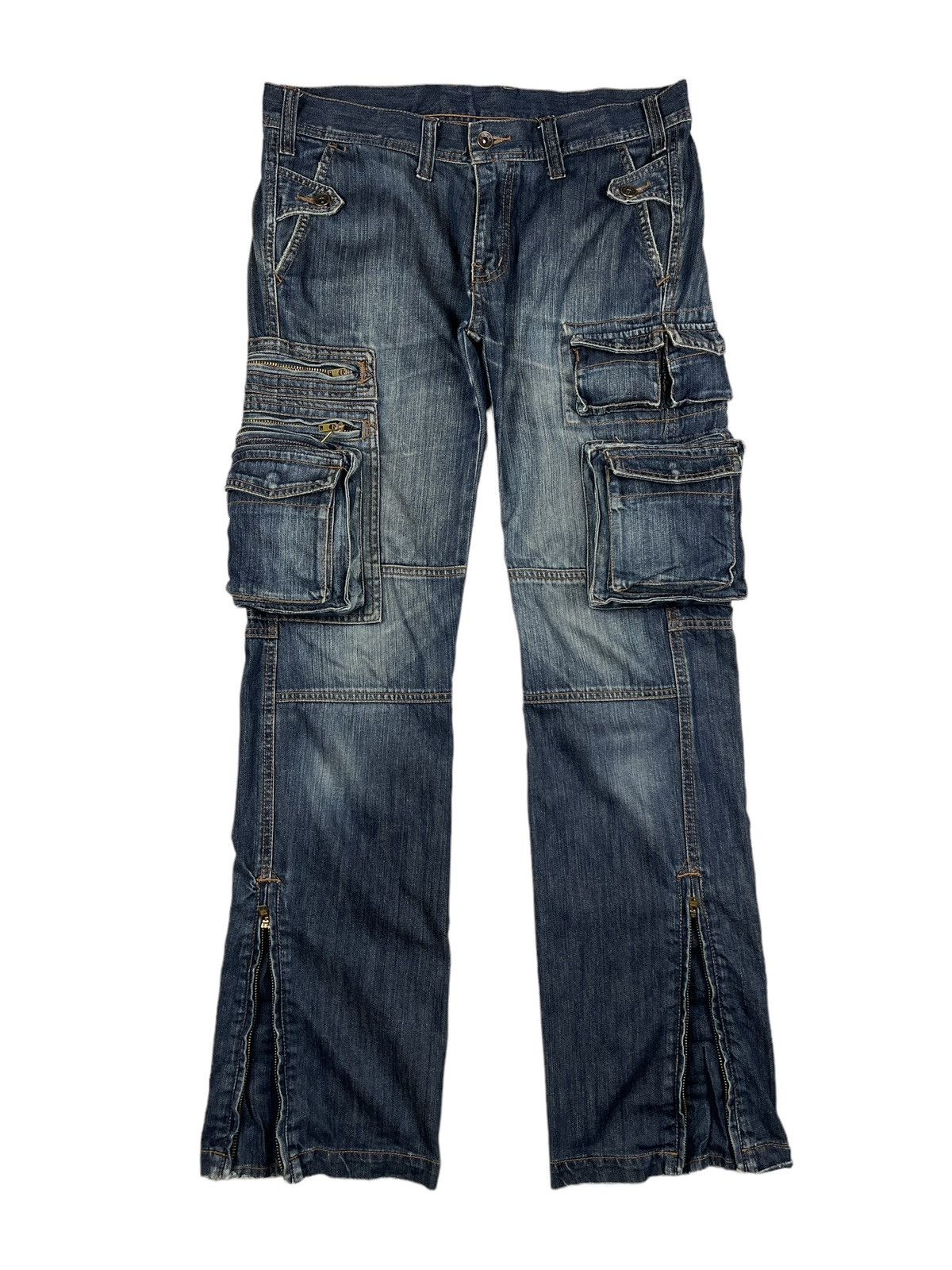 Japanese Brand ABX 🇯🇵 Multipocket Tactical Denim Cargo Pants Size US 34 / EU 50 - 1 Thumbnail