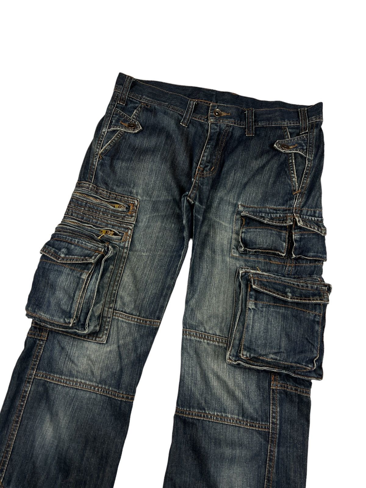 Japanese Brand ABX 🇯🇵 Multipocket Tactical Denim Cargo Pants Size US 34 / EU 50 - 4 Thumbnail