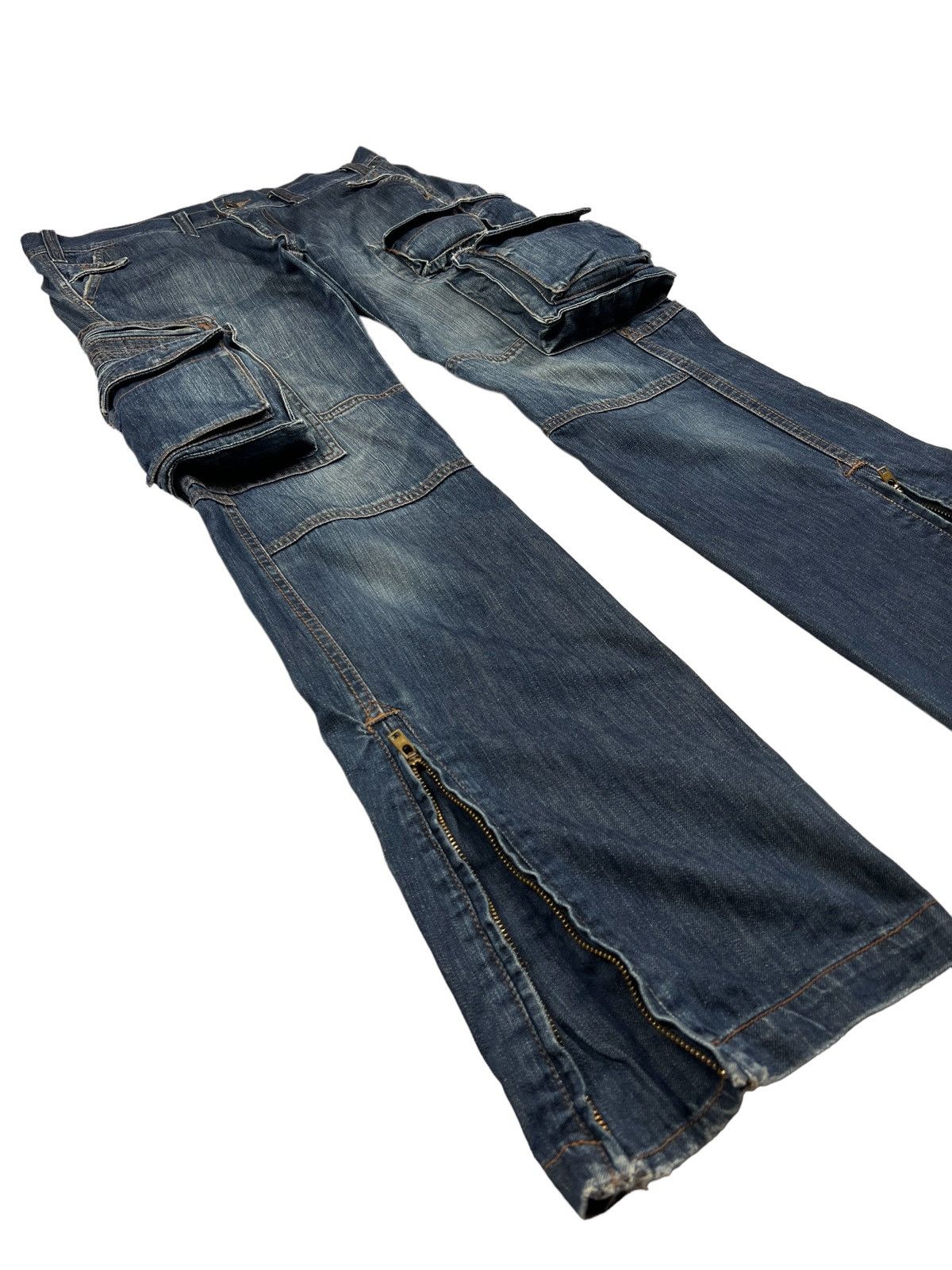 Japanese Brand ABX 🇯🇵 Multipocket Tactical Denim Cargo Pants Size US 34 / EU 50 - 5 Thumbnail