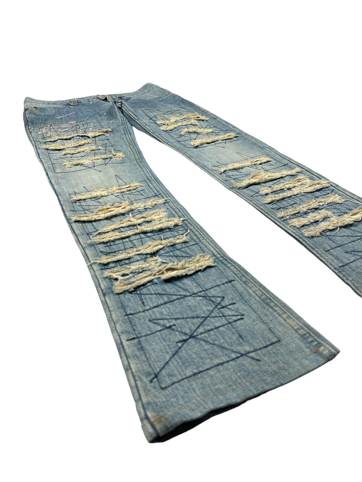 Hysteric Glamour Vintage Hysteric Glamour Distressed Flared Denim Size 32" / US 10 / IT 46 - 5 Thumbnail
