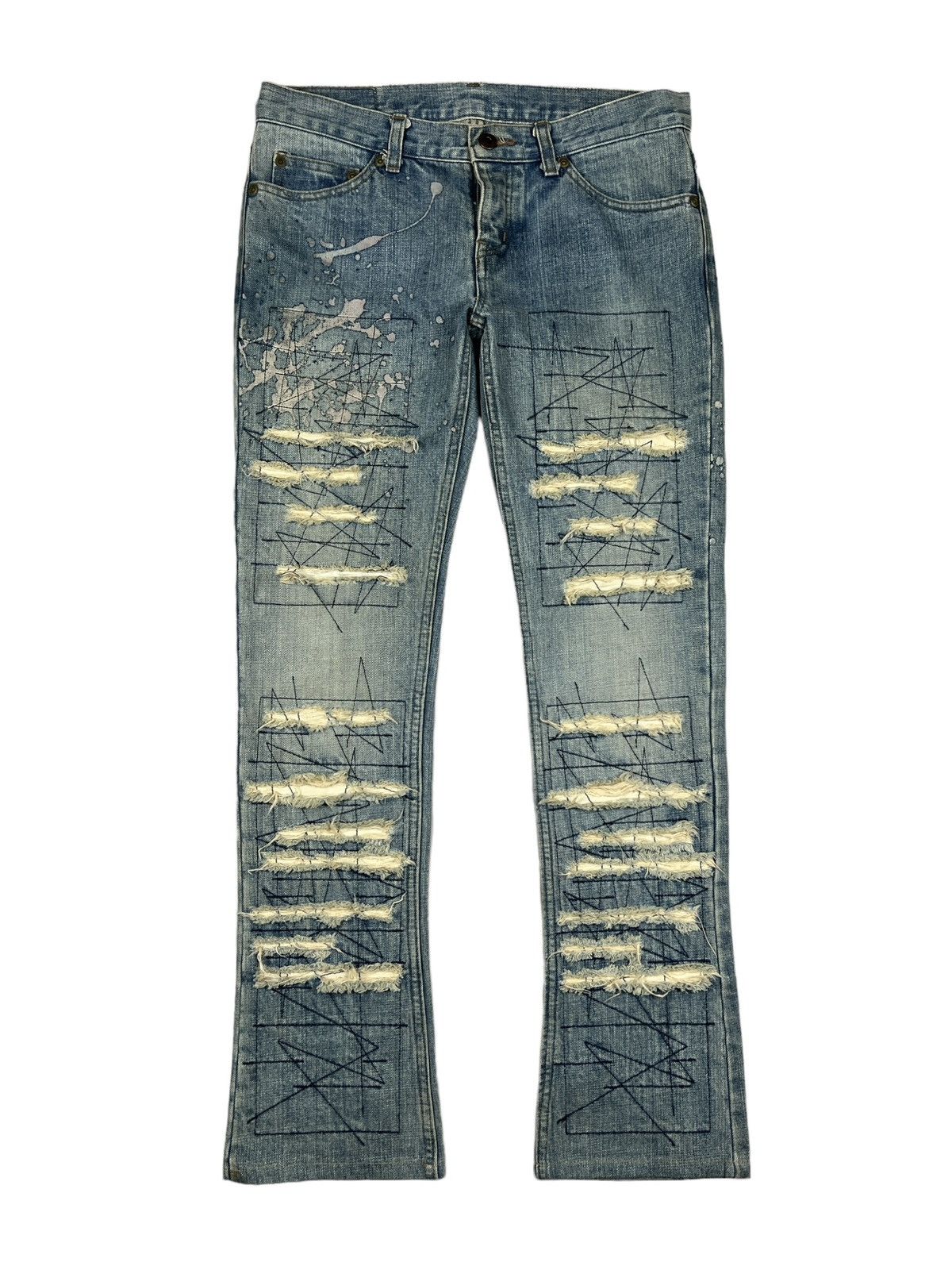 Hysteric Glamour Vintage Hysteric Glamour Distressed Flared Denim Size 32" / US 10 / IT 46 - 1 Thumbnail