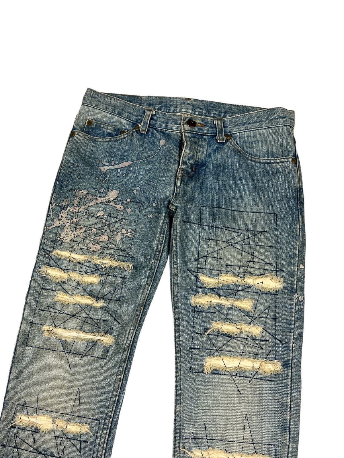 Hysteric Glamour Vintage Hysteric Glamour Distressed Flared Denim Size 32" / US 10 / IT 46 - 3 Thumbnail