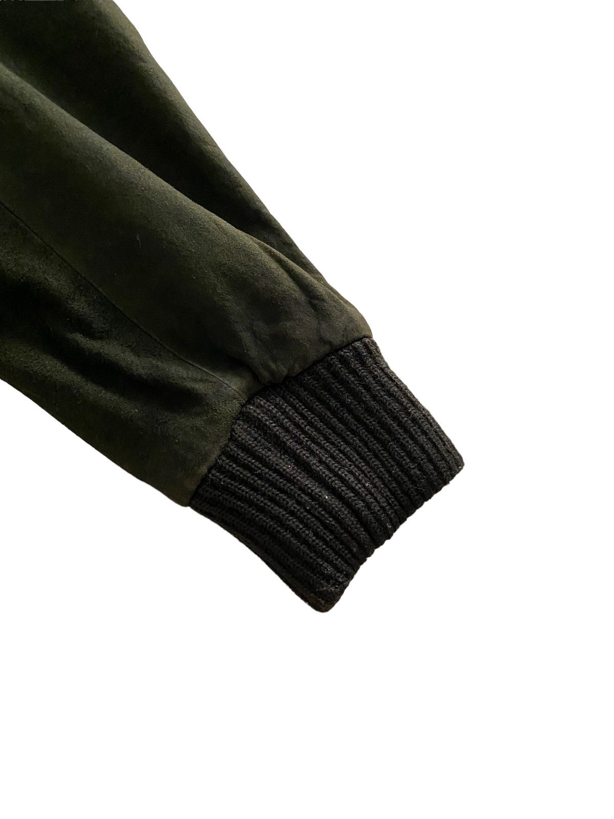 Japanese Brand × Vintage Y2K Japanese 🇯🇵 Suede Bomber Jacket Dark Green Size US M / EU 48-50 / 2 - 15 Thumbnail
