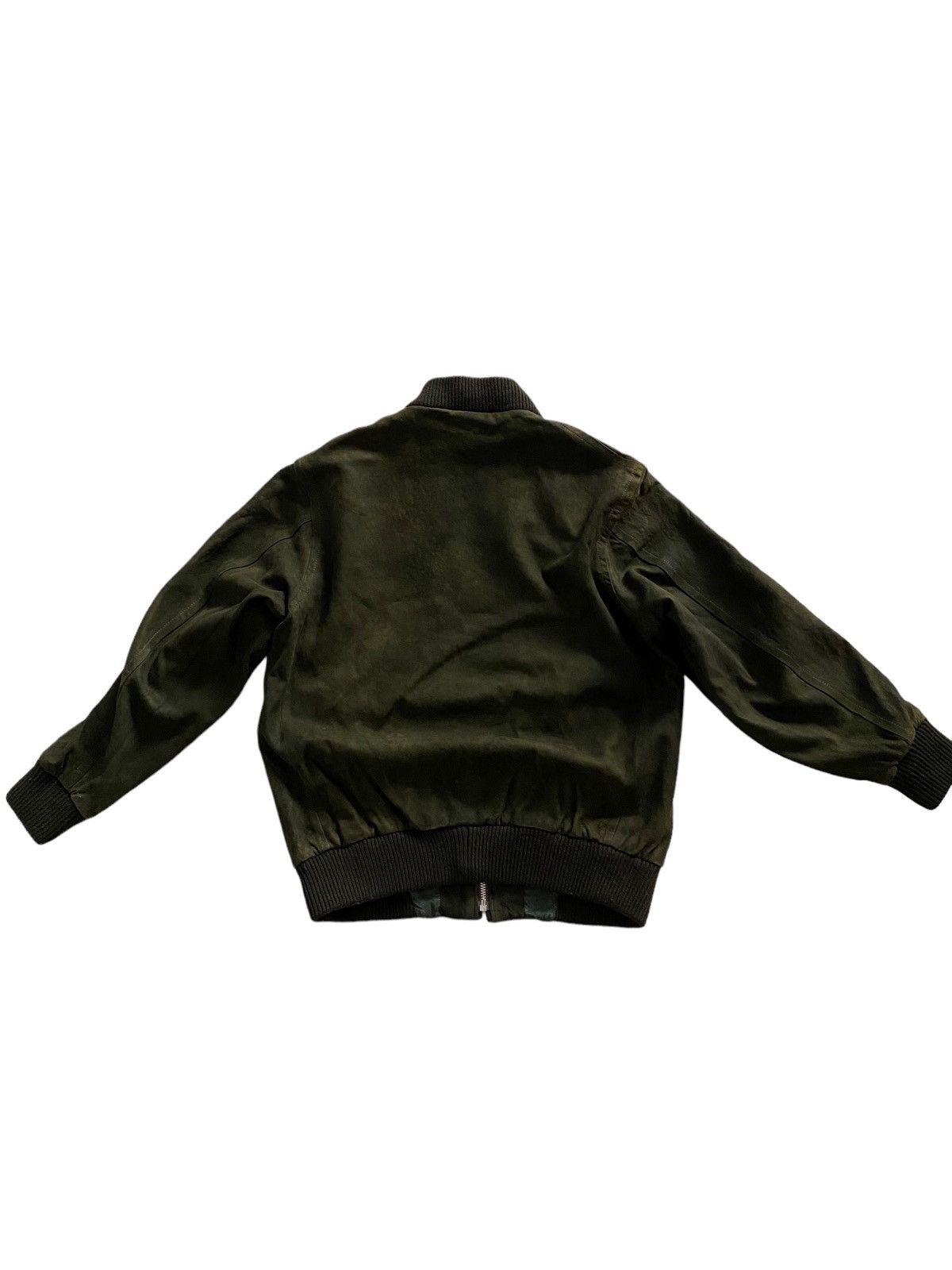 Japanese Brand × Vintage Y2K Japanese 🇯🇵 Suede Bomber Jacket Dark Green Size US M / EU 48-50 / 2 - 10 Thumbnail