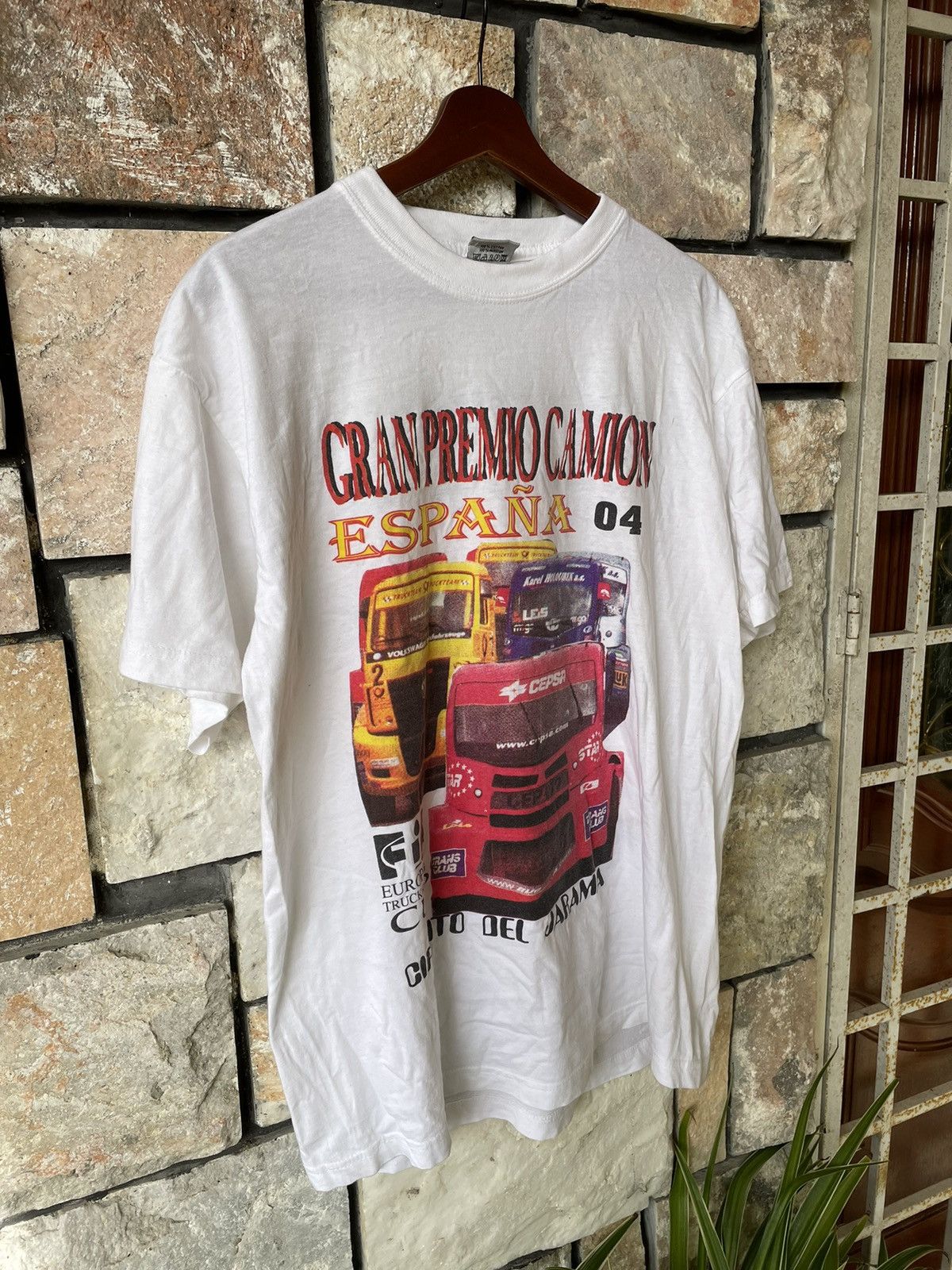 Caterpillar Vintage Gran Premio Camion Espana European Truck Racing Tee Size US L / EU 52-54 / 3 - 3 Thumbnail