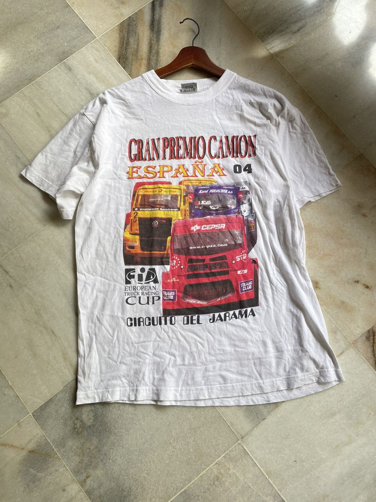 Caterpillar Vintage Gran Premio Camion Espana European Truck Racing Tee Size US L / EU 52-54 / 3 - 8 Thumbnail
