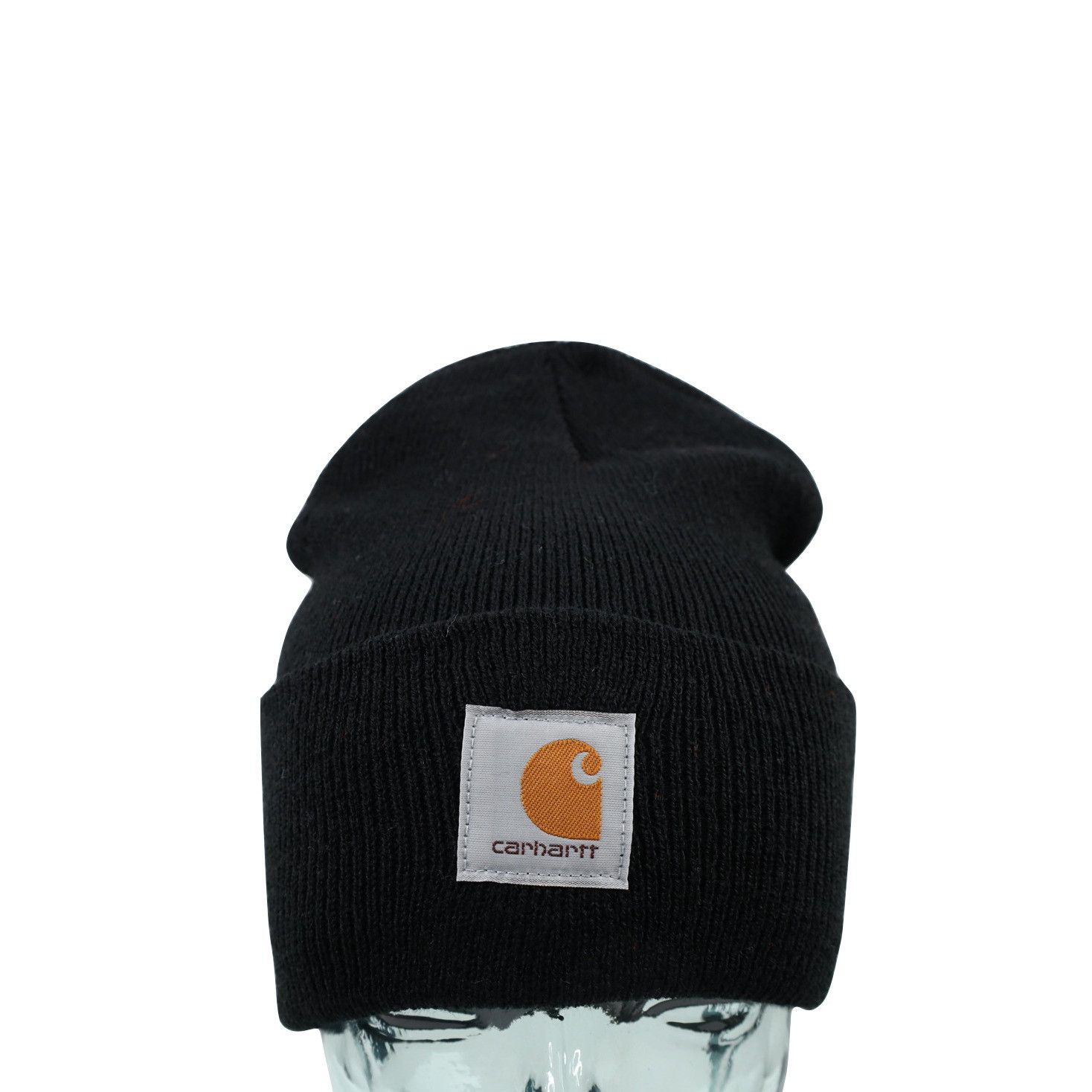 Carhartt New Carhartt Spell Out Box Logo Knit Winter Beanie Hat Black Size ONE SIZE - 1 Thumbnail