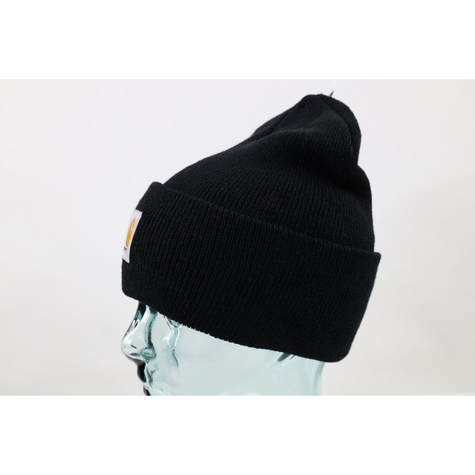 Carhartt New Carhartt Spell Out Box Logo Knit Winter Beanie Hat Black Size ONE SIZE - 3 Thumbnail