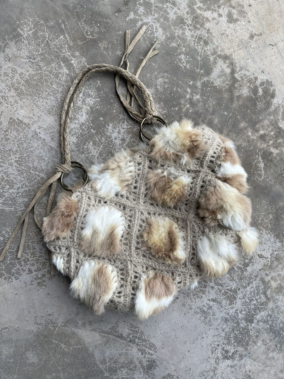Via Demizon Japan Fur & leather handbag