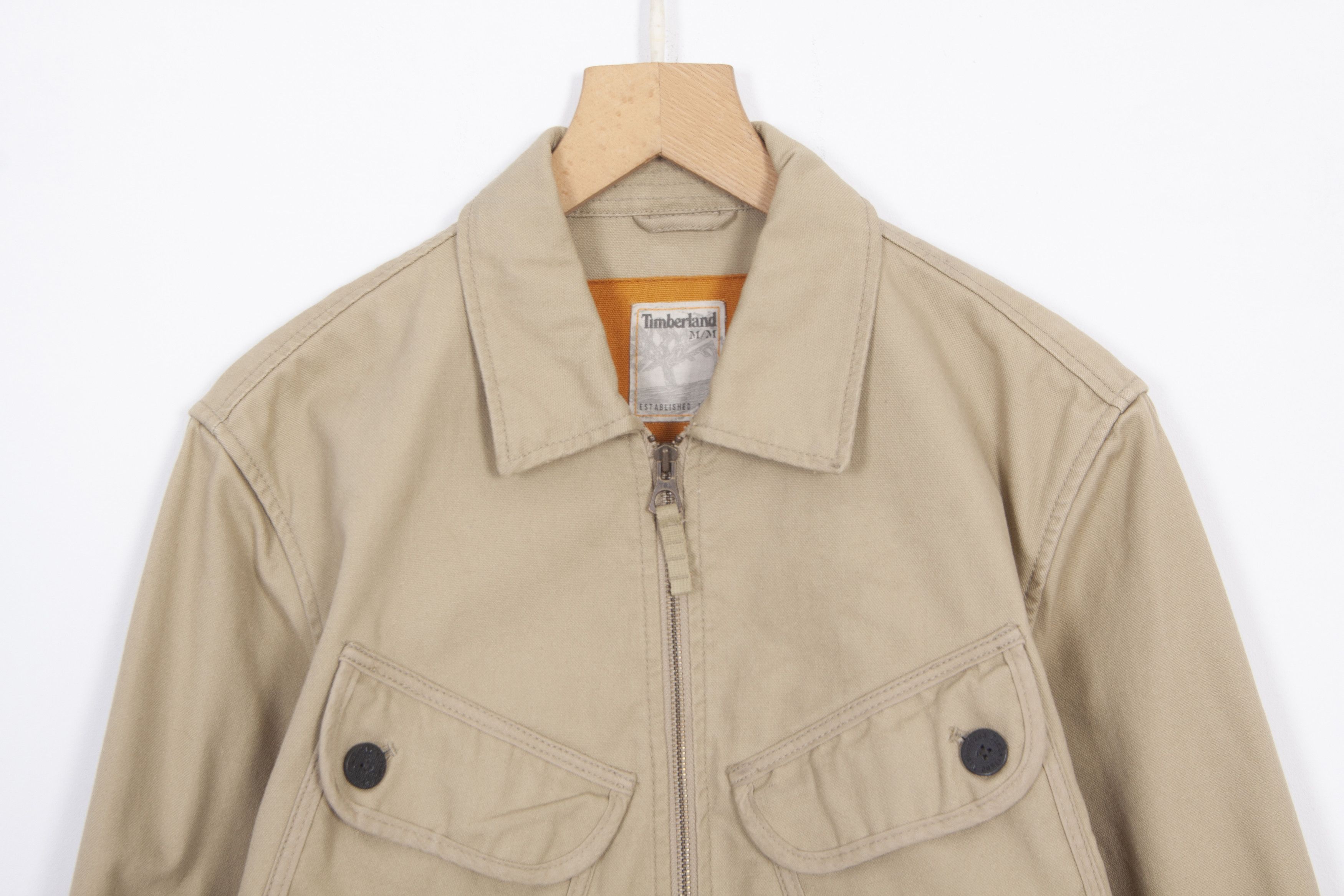 Timberland Timberland Cotton Beige Military Jacket Bomber Style Size US M / EU 48-50 / 2 - 2 Preview