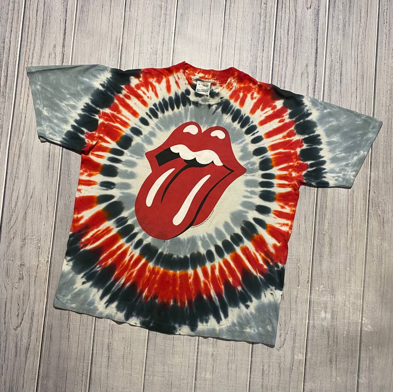 Band Tees Vintage The Rolling Stones T-Shirt 1994 Tie Dye Rock Band Size US XL / EU 56 / 4 - 1 Thumbnail