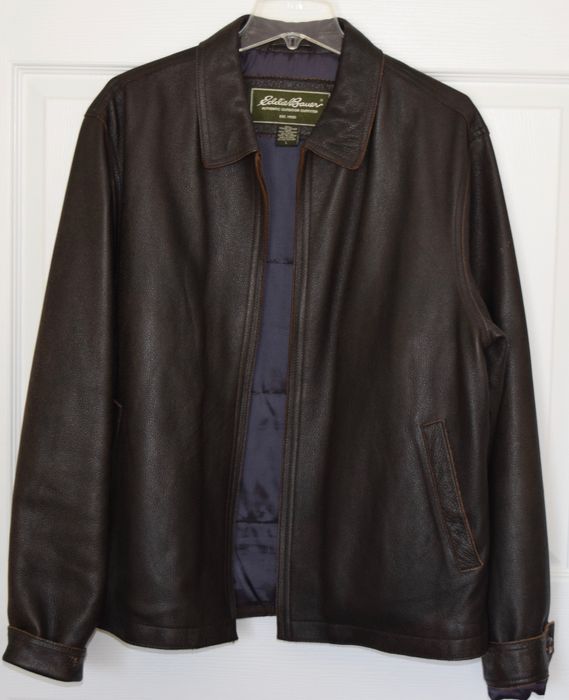 Eddie Bauer Men's Leather Jacket Grailed