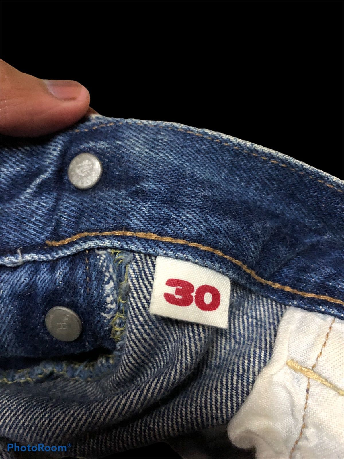 HOLLYWOOD RANCH MARKET SELVEDGE REDLINE OKURA HR MARKET DENIM Size US 30 / EU 46 - 3 Thumbnail
