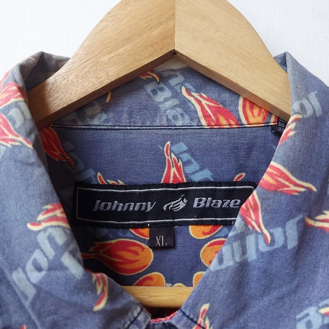 Vintage Vintage Johnny Blaze Button Shirt Size US XL / EU 56 / 4 - 5 Thumbnail