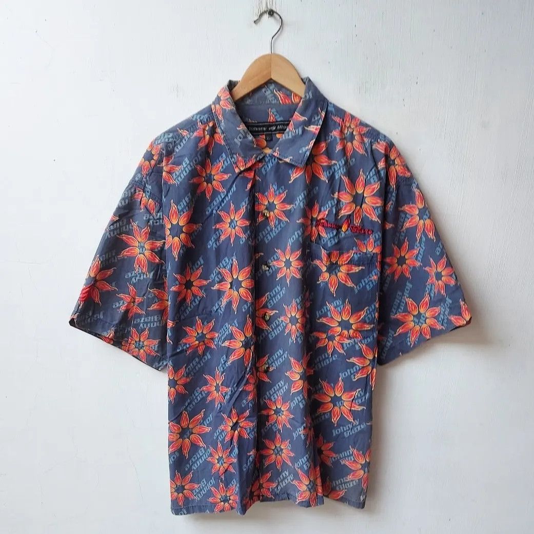 Vintage Vintage Johnny Blaze Button Shirt Size US XL / EU 56 / 4 - 1 Thumbnail