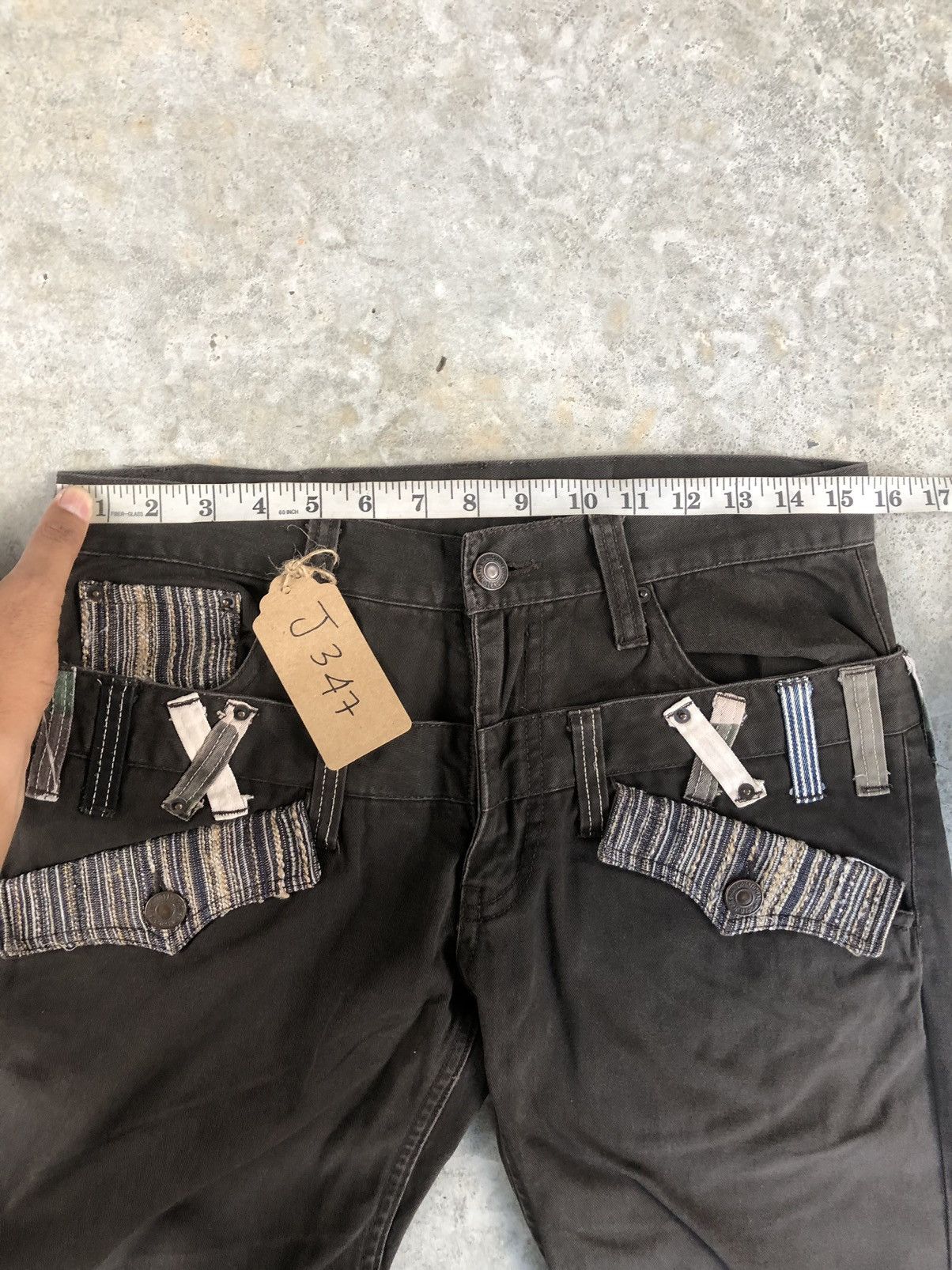 Japanese Brand Japanese Dominate Handcrafted Double Waist Jeans Size US 31 - 15 Thumbnail