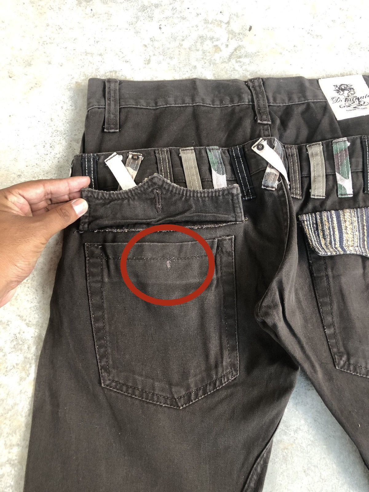 Japanese Brand Japanese Dominate Handcrafted Double Waist Jeans Size US 31 - 10 Thumbnail