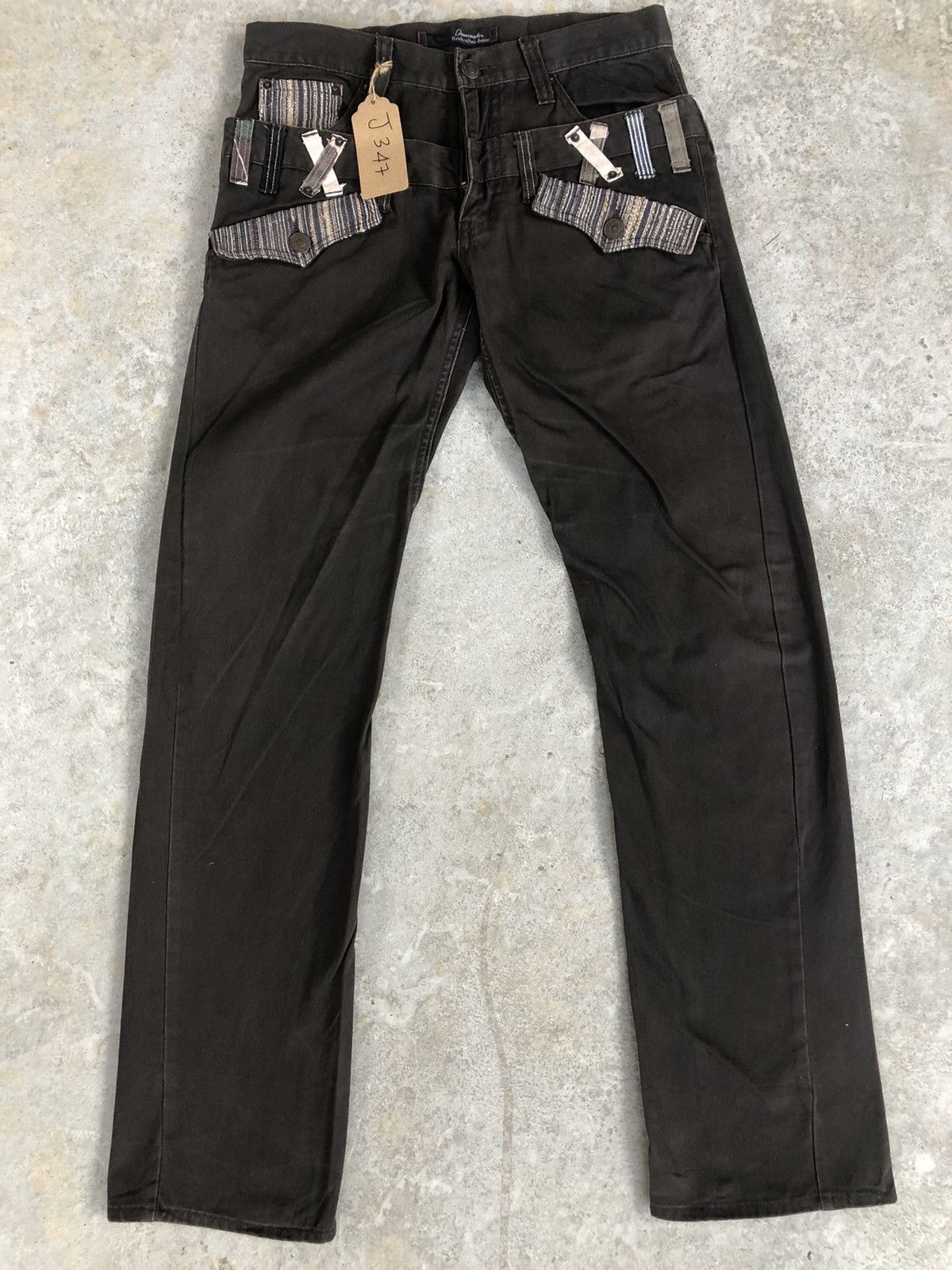 Japanese Brand Japanese Dominate Handcrafted Double Waist Jeans Size US 31 - 1 Thumbnail