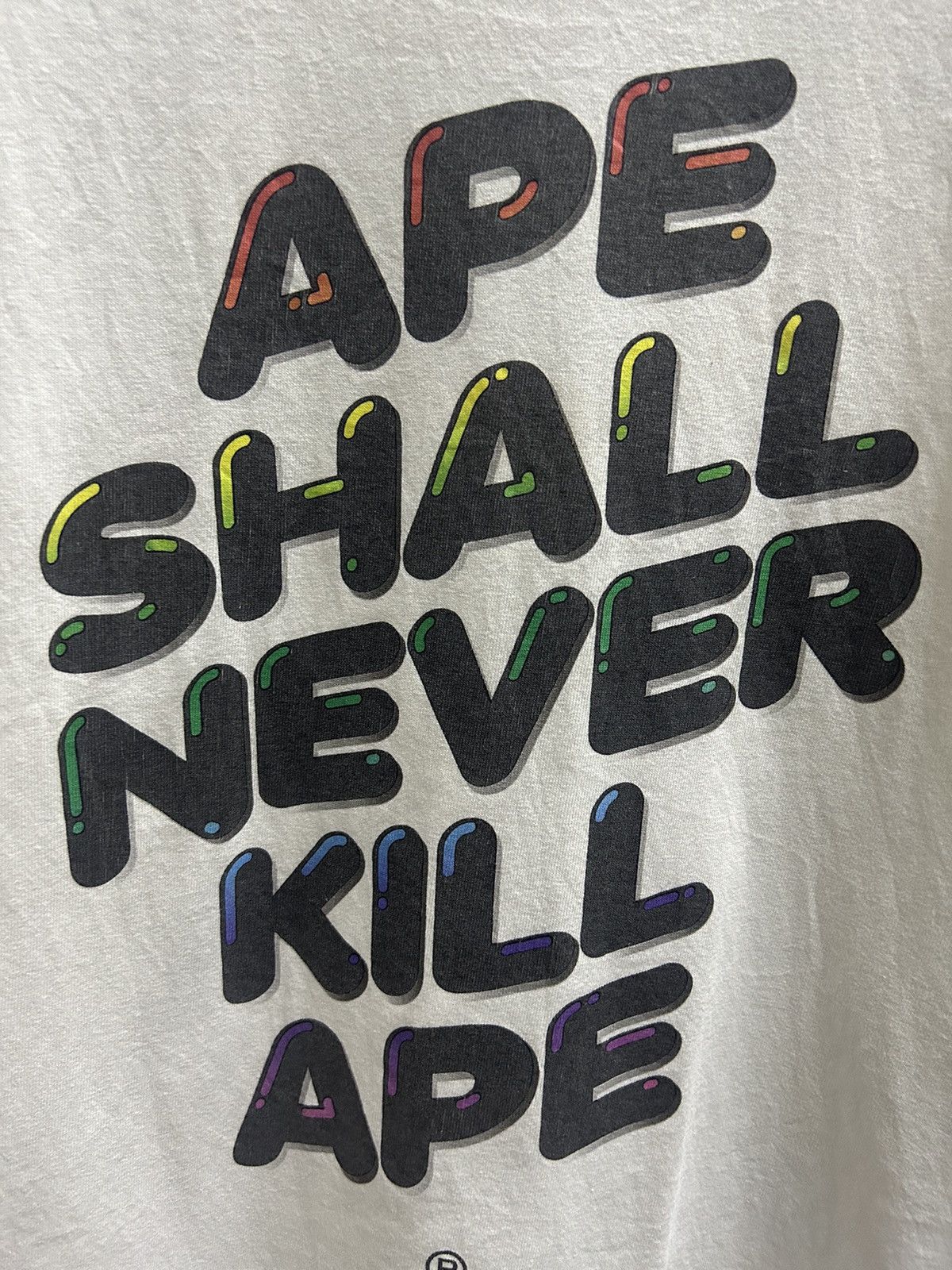 Bape Og Circa 2000 BAPE Spell Out Ape Shall Never Kill Ape Size US M / EU 48-50 / 2 - 5 Thumbnail