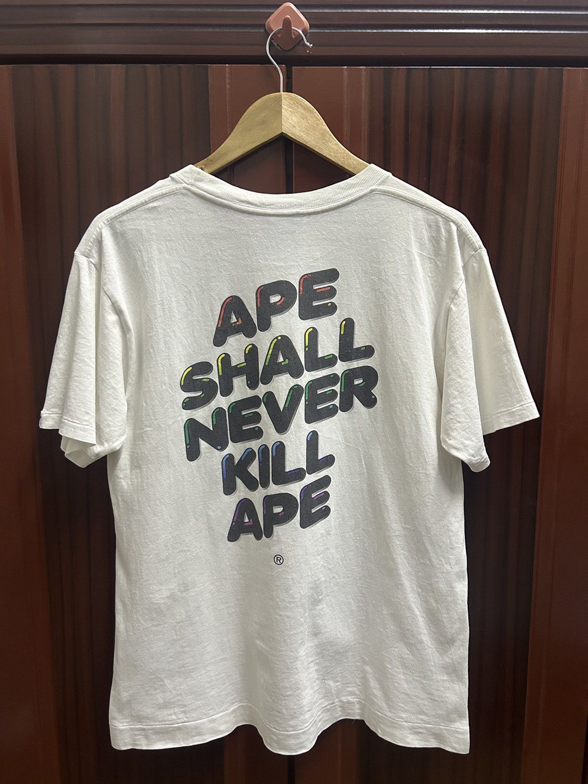 Bape Og Circa 2000 BAPE Spell Out Ape Shall Never Kill Ape Size US M / EU 48-50 / 2 - 2 Thumbnail