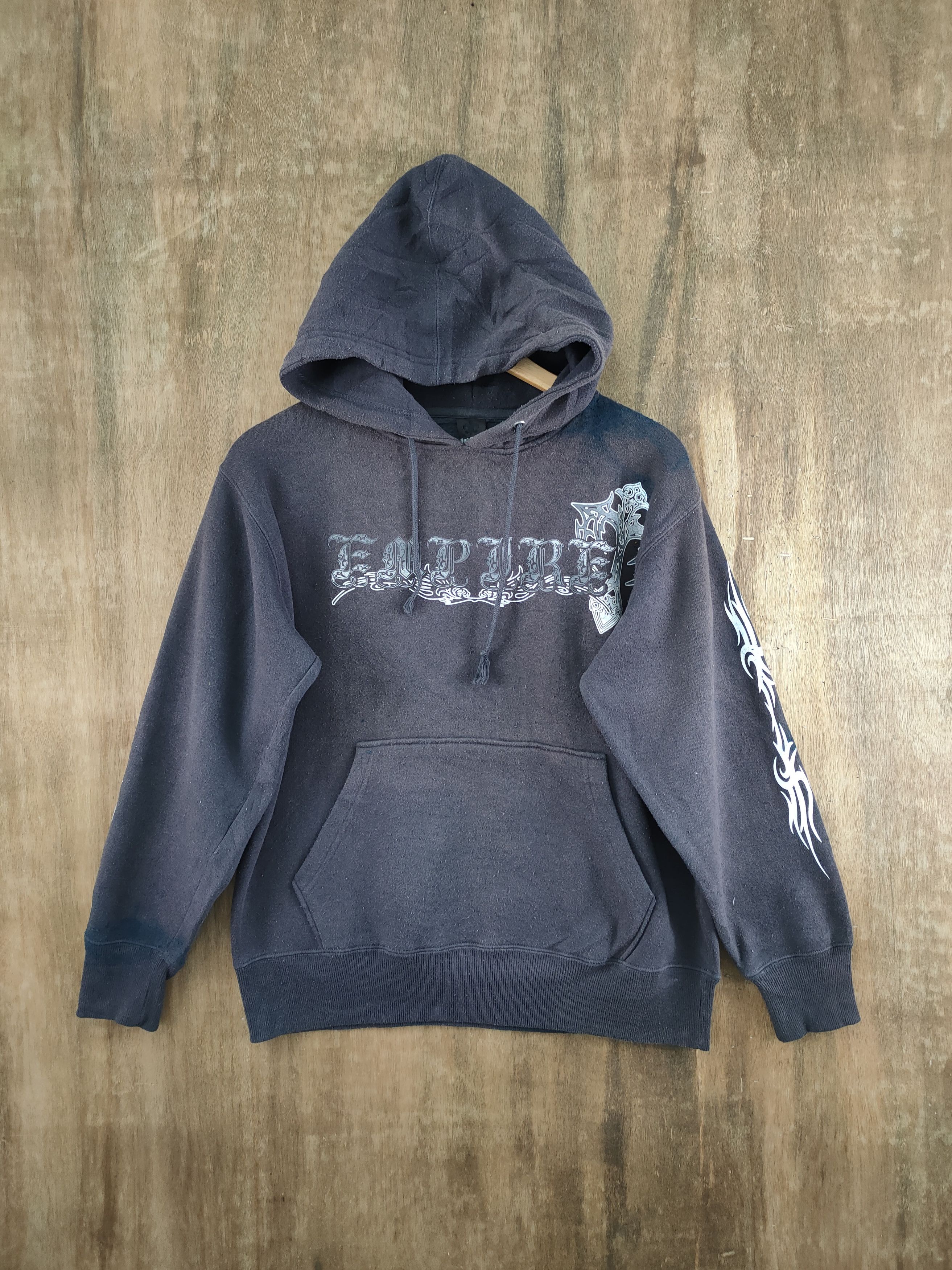 Japanese Brand ROYAL FADED BLACK/STAIN SWEATSHIRT HOODIES Size US M / EU 48-50 / 2 - 2 Thumbnail
