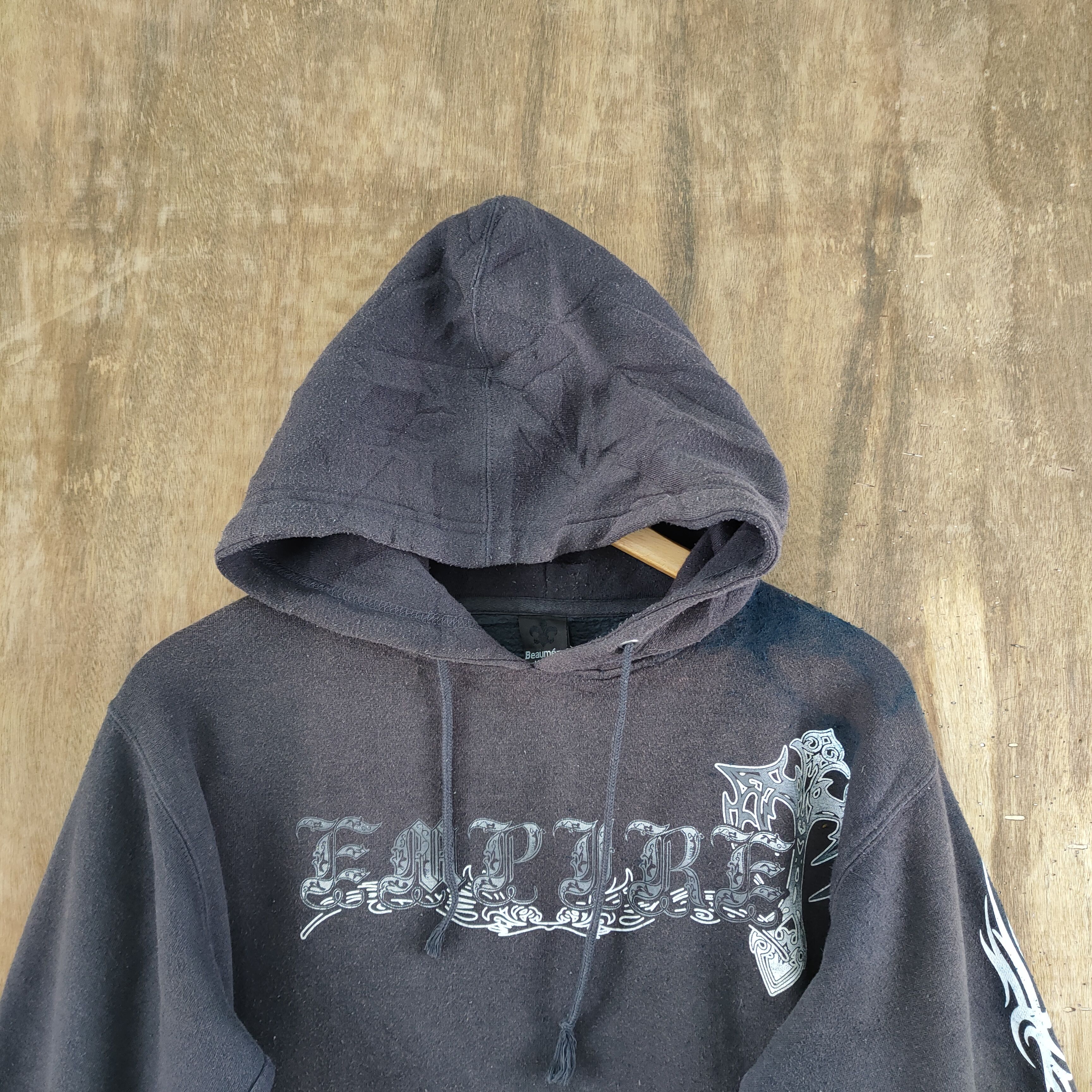 Japanese Brand ROYAL FADED BLACK/STAIN SWEATSHIRT HOODIES Size US M / EU 48-50 / 2 - 3 Thumbnail