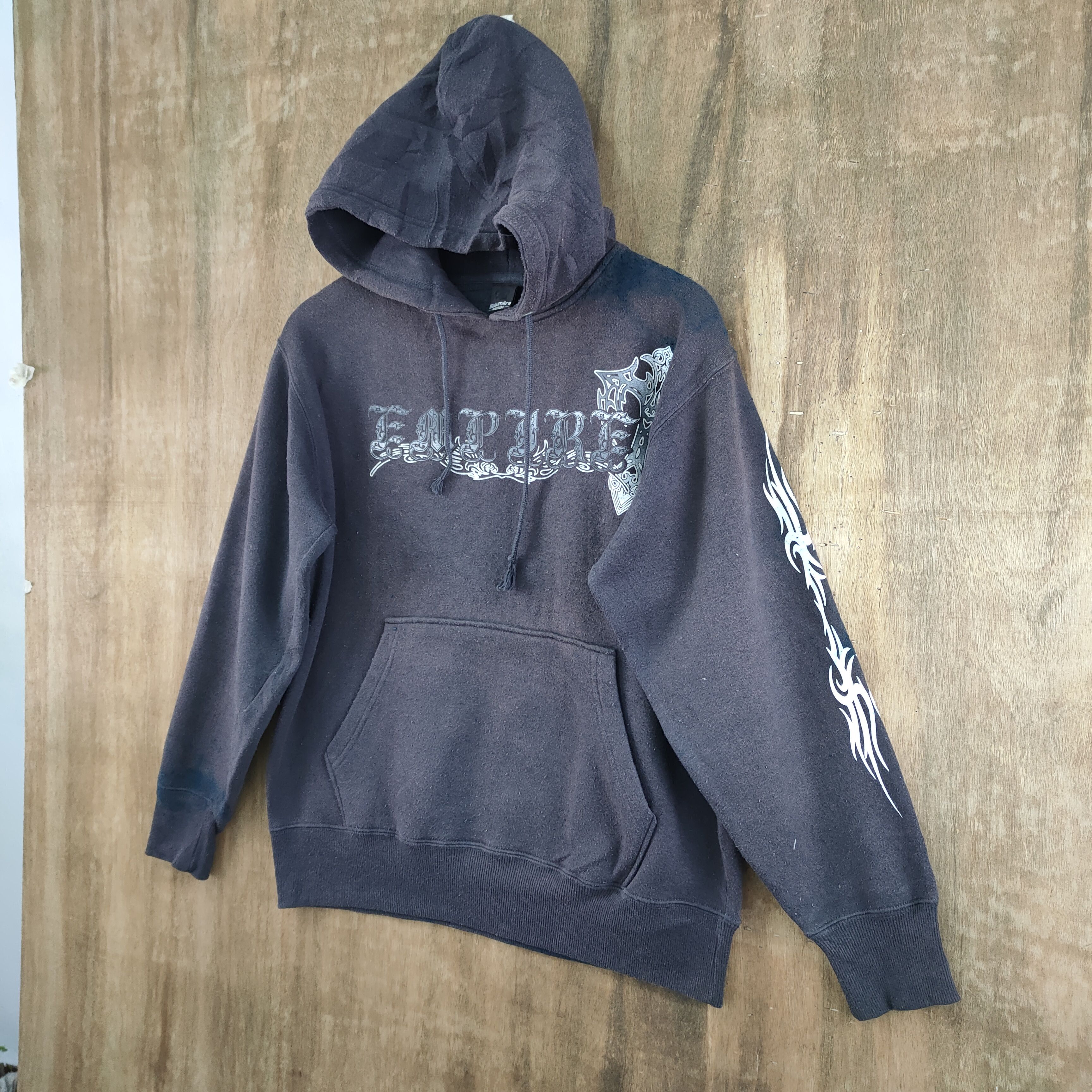 Japanese Brand ROYAL FADED BLACK/STAIN SWEATSHIRT HOODIES Size US M / EU 48-50 / 2 - 6 Thumbnail
